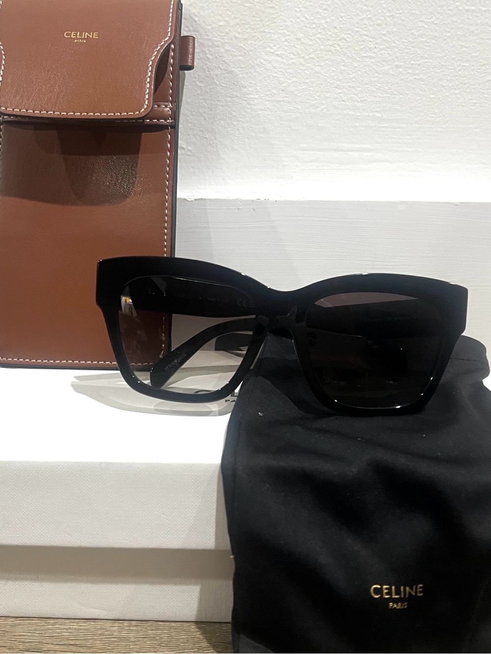 Celine Triomphe Black Cat-Eye Sunglasses with Gradient Lenses - Picture 6 of 6